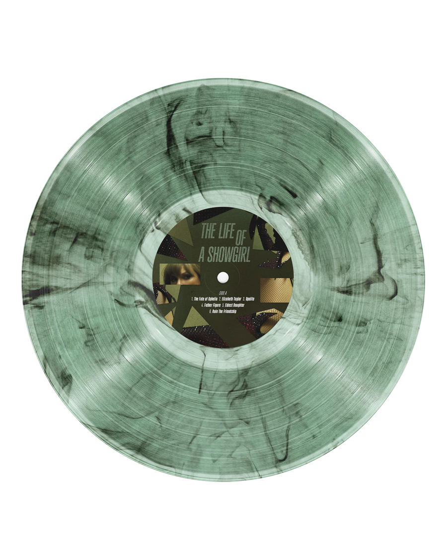 Taylor Swift The Life of a Showgirl: The Shiny Bug Edition (Wintergreen & Onyx Marbled) Vinyl LP