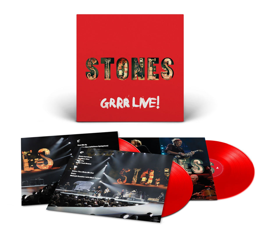 The Rolling Stones - Grrr Live! Exclusive Limited Edition Red Colored Vinyl 3x LP Record