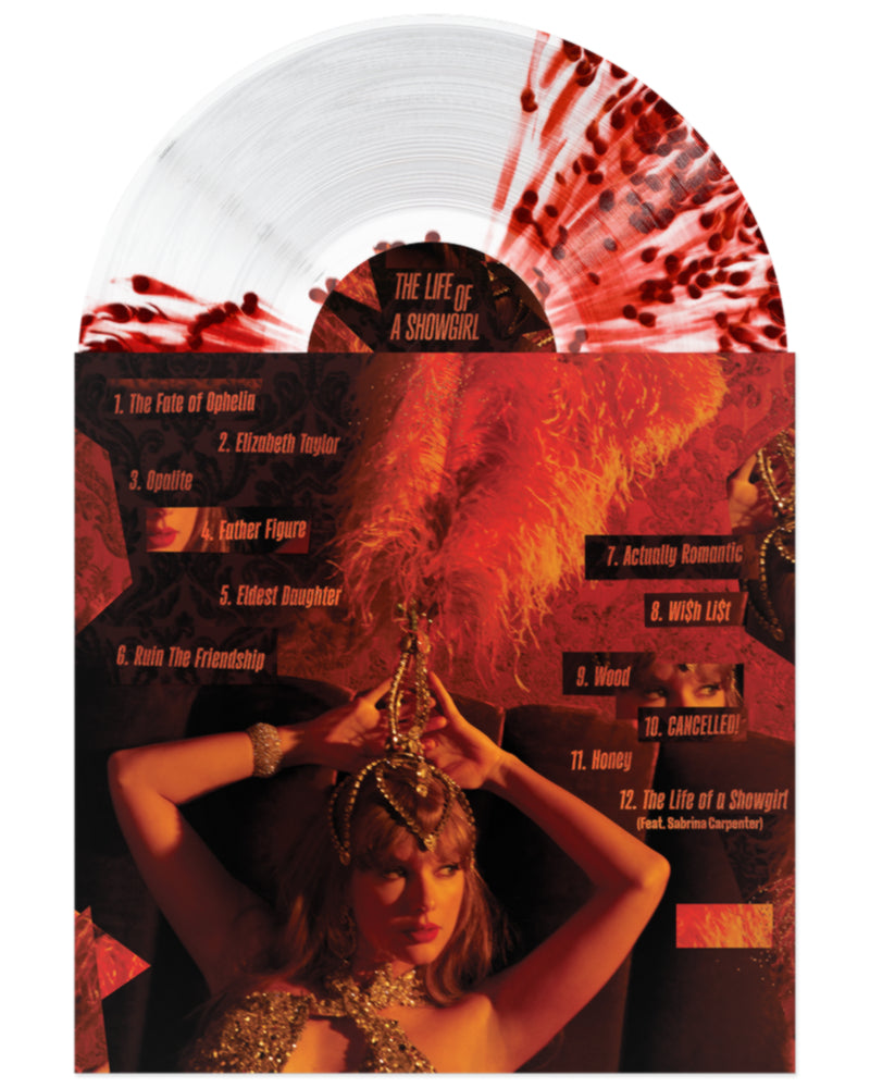 Taylor Swift The Life of a Showgirl: Honestly Wild Transparent Vinyl LP