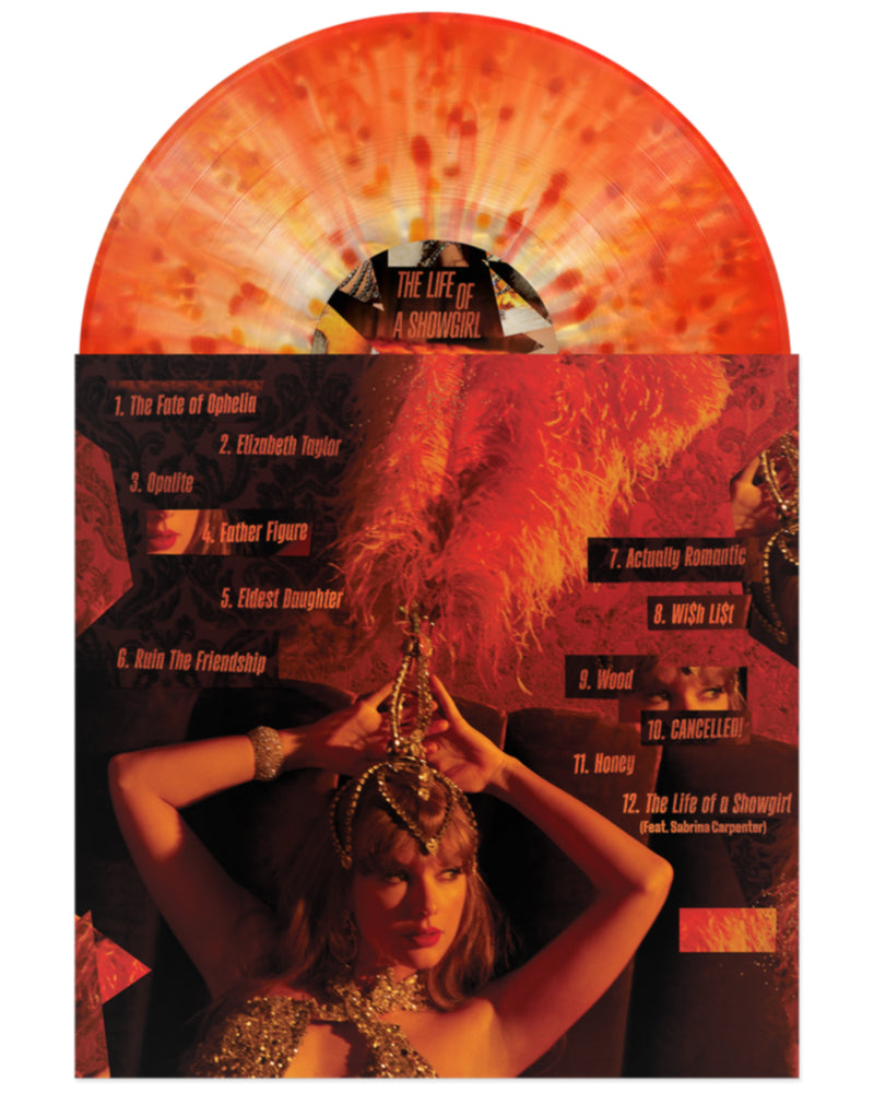 Taylor Swift The Life of a Showgirl: Lit My Sky Up Orange Metallic Vinyl LP