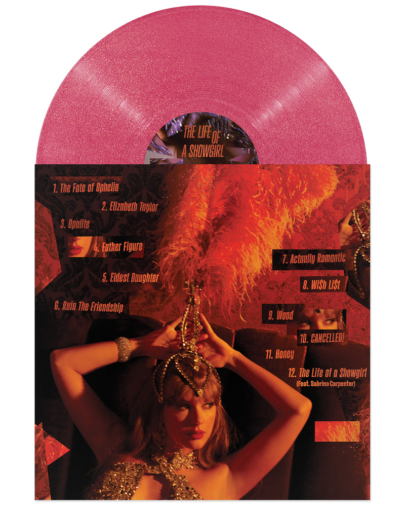 Taylor Swift The Life of a Showgirl: Sequins Are Forever Magenta Glitter Vinyl LP