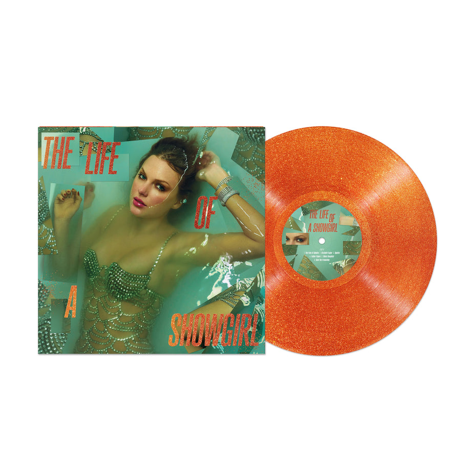 Taylor Swift The Life of a Showgirl: Sweat and Vanilla Perfume Portofino Orange Glitter Vinyl