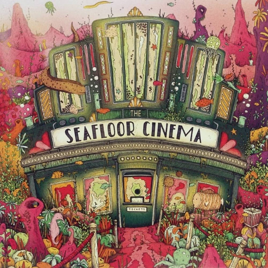 The Seafloor Cinema Exclusive Limited Hot Pink & White/Baby Pink Aside/Bside White & Mint Splatter Color Vinyl LP