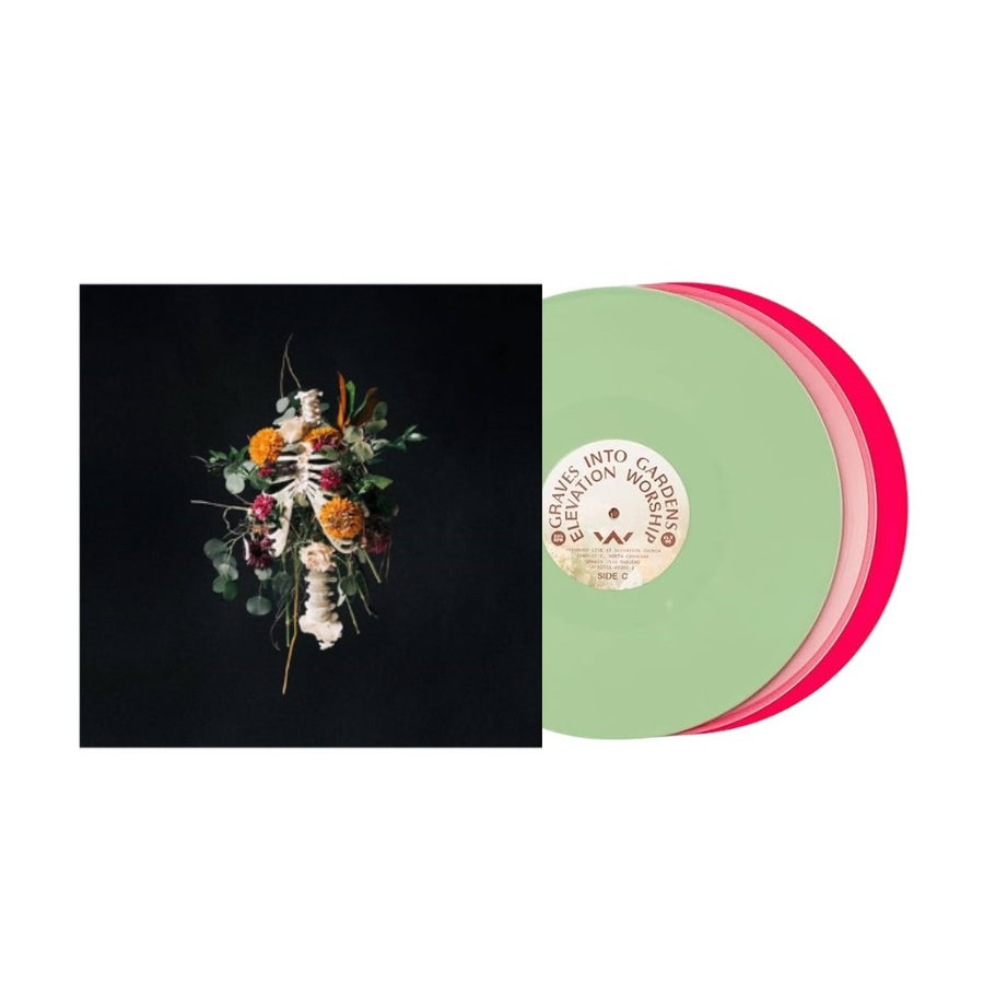 Elevation Worship - Graves Into Gardens Exclusive Limited Clear/Green/Pink Color Vinyl 3x LP