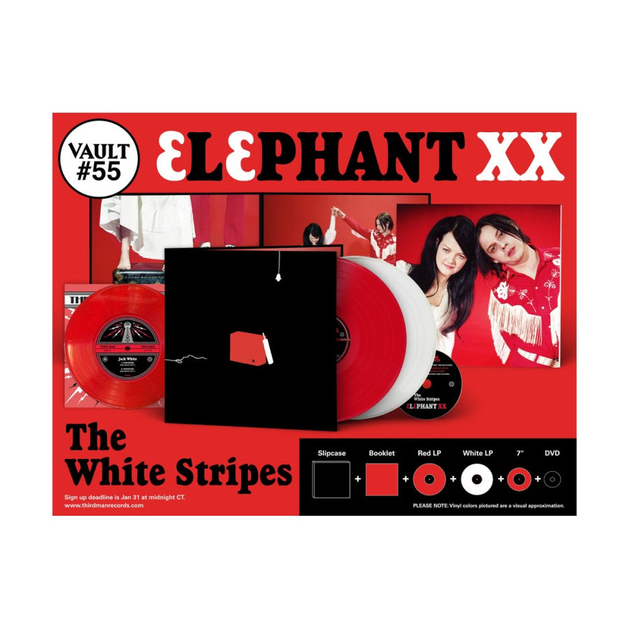The White Stripes - Elephant XX Exclusive Limited Edition Color Vinyl 2x LP With Dvd and Booklet