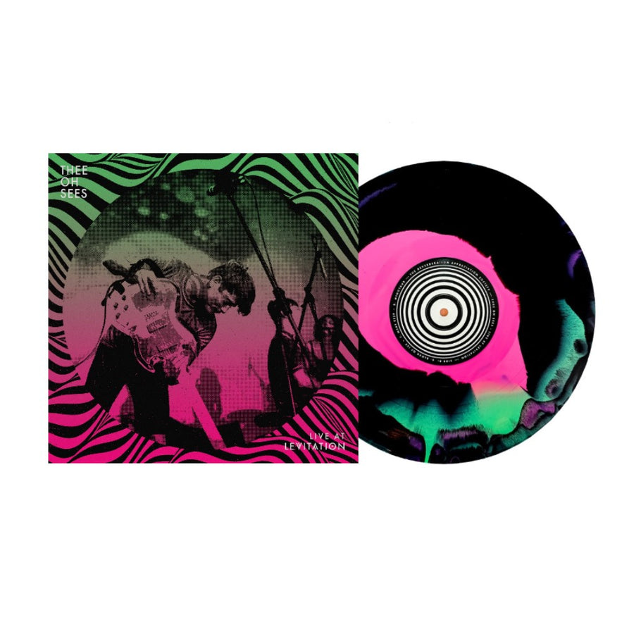 Thee Oh Sees - Live at Levitation (2012) Exclusive Pink/Green/Black Swirl Color Vinyl LP Limited Edition #1000 Copies