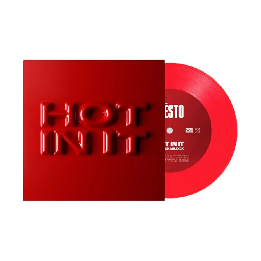 Tiesto & Charli XCX - Hot In It Exclusive Limited 7” Neon Coral Color Vinyl LP