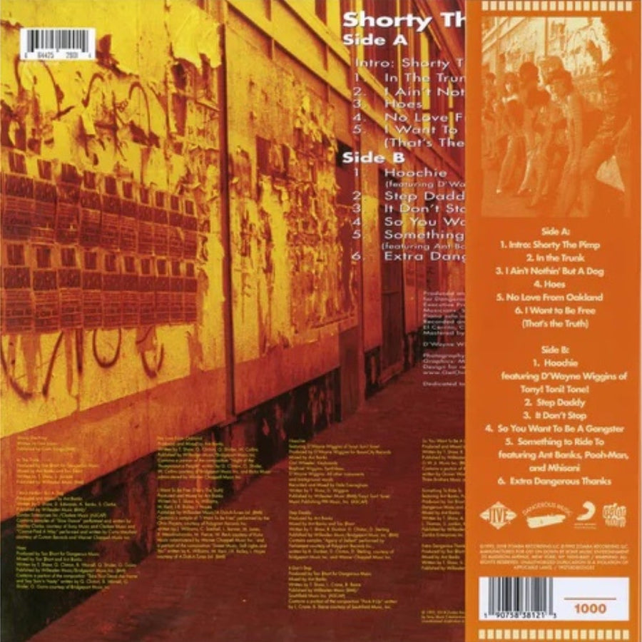 Too Short - Shorty The Pimp Exclusive Limited Orange Color Vinyl LP + OBI