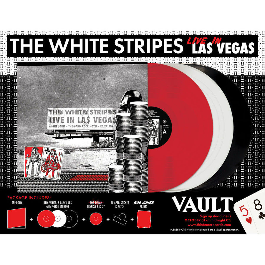 The White Stripes Live in Las Vegas Red White Black 3x LP with 7