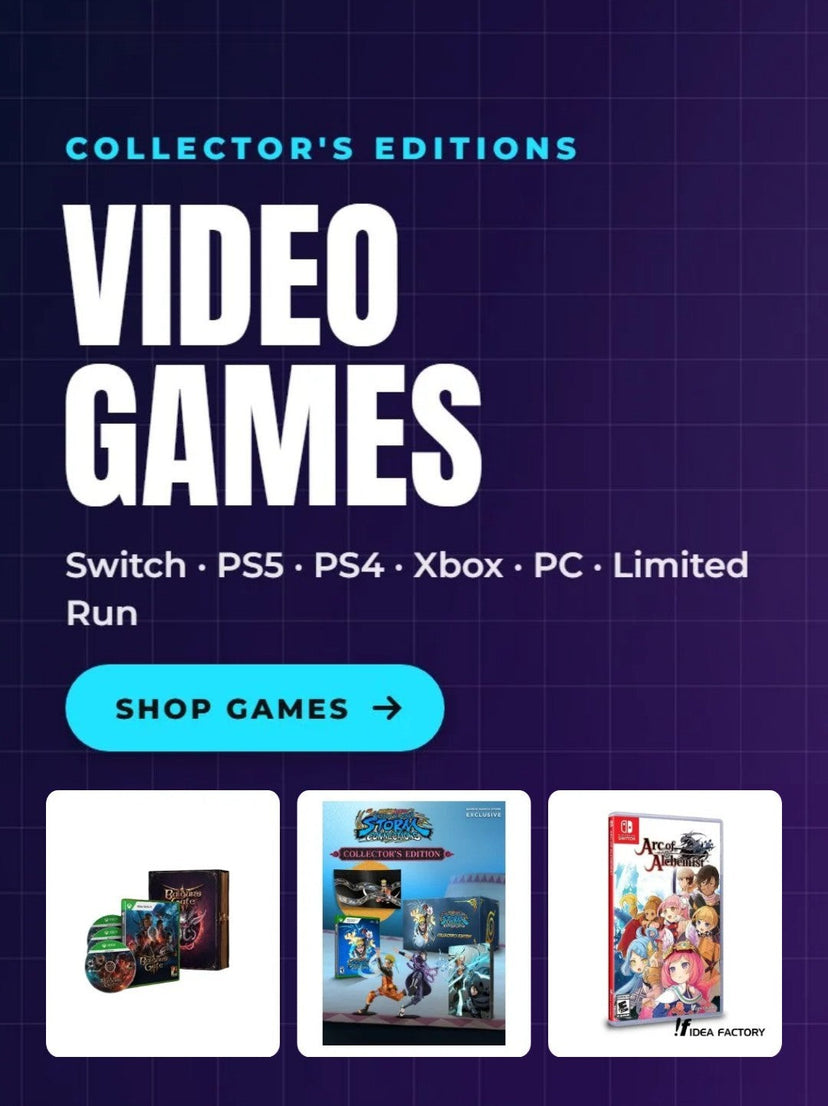 Video Games - collector's editions for Switch, PS5, PS4, Xbox and PC