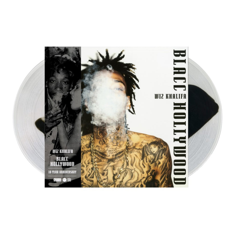 Wiz Khalifa - Blacc Hollywood 10 Year Anniversary Exclusive Limited Black Tattoo Ink-In-Clear Color Vinyl 2x LP + OBI