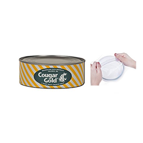 Washington State University Cougar Gold Cheese and Topmin Silicone Stretch Lid Bundle