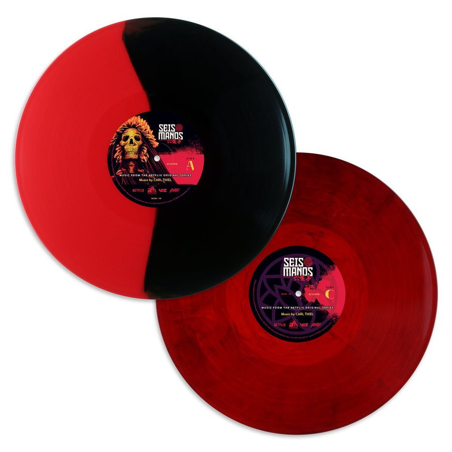 Carl Thiel ‎- Seis Manos Music From The Netflix Series Limited Edition Red/Black Swirl Vinyl 2LP_Record