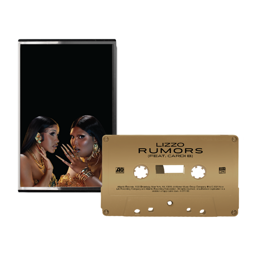 LIZZO Rumors Limited Edition Gold Color Cassette Tape Album Feat. Cardi B