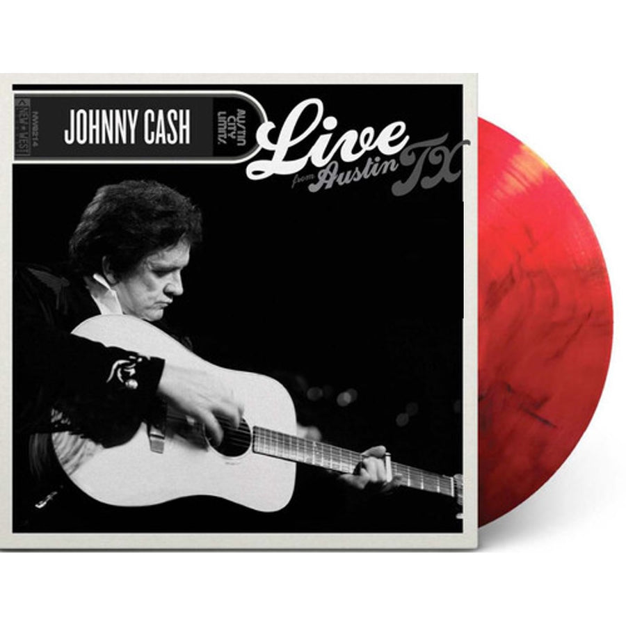 Johhny Cash - Live From Austin TX Exclusive Limited Edition Red & Black Marble Vinyl LP Record