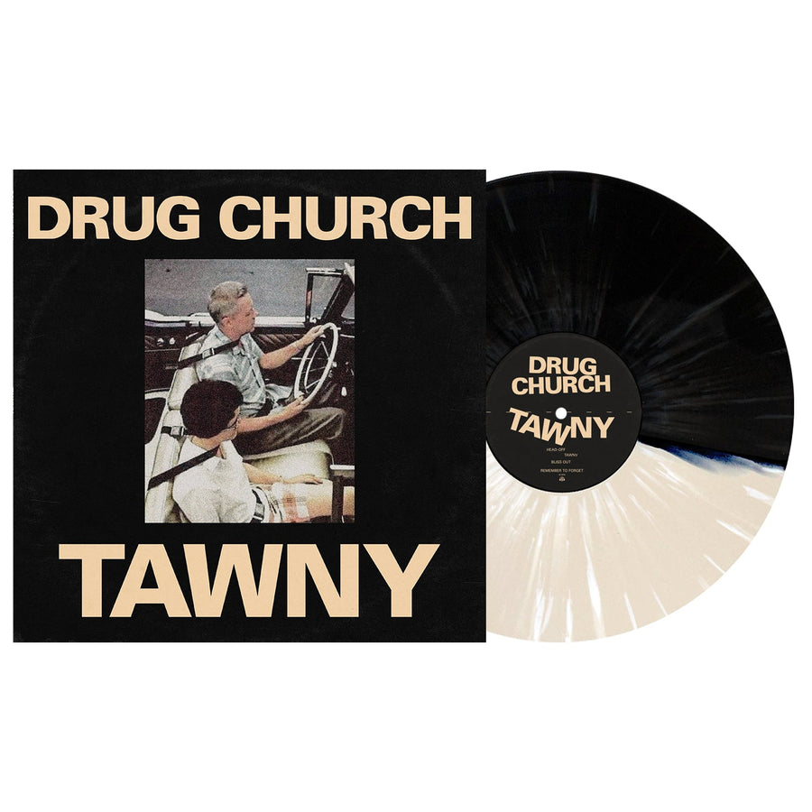 Drug Church - Tawny Hygiene Exclusive Half Black/Half Bone W/ White Splatter Vinyl LP Record