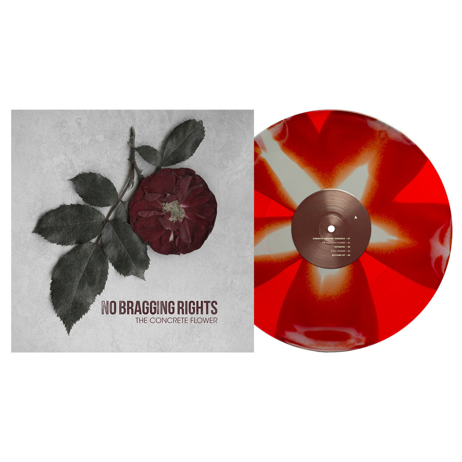 No Bragging Rights - The Concrete Flower Exclusive Red & Grey Pinwheel Vinyl LP Record