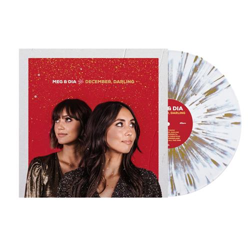 Meg & Dia ‎- December Darling Limited Edition White With Gold Splatter Vinyl [LP_Record]