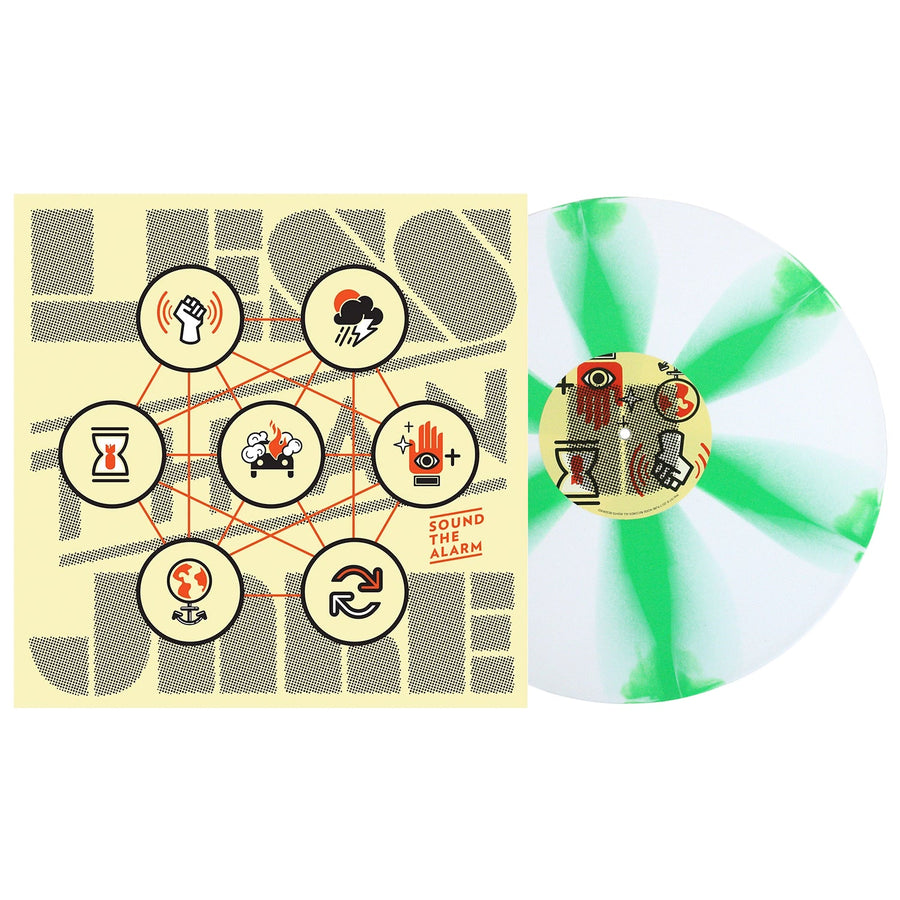 Less Than Jake - Sound The Alarm Exclusive White/Green Pinwheel Vinyl LP Record