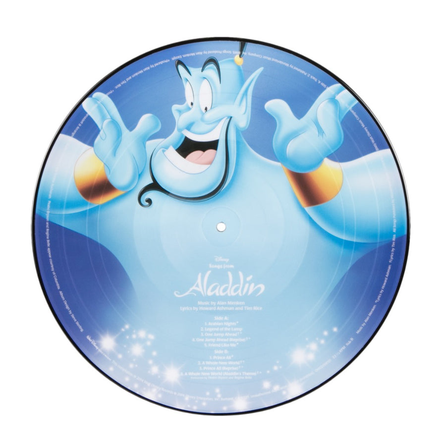 Aladdin Movie Soundtrack Exclusive Picture Disk LP Vinyl Disney Music Record