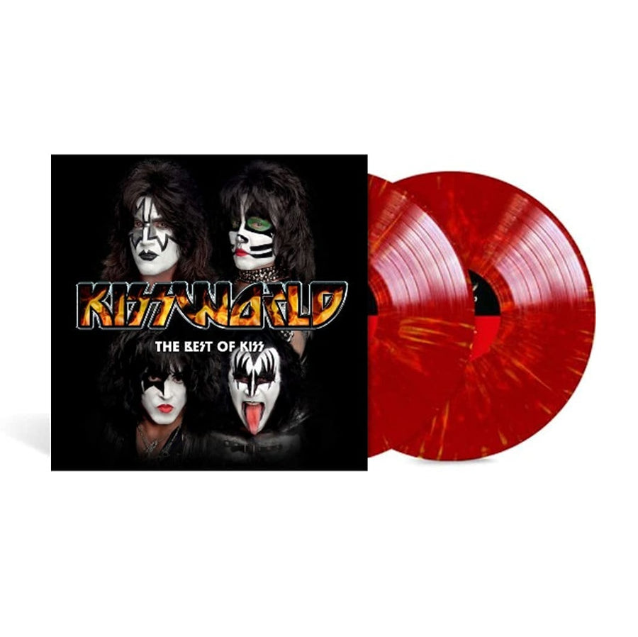 Kiss - Kissworld The Best Of Kiss Exclusive Limited Edition Red With Yellow Splatter Vinyl 2LP