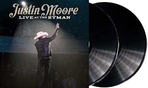 Justin Moore - Live At The Ryman Exclusive Black Color Vinyl Album LP_Record