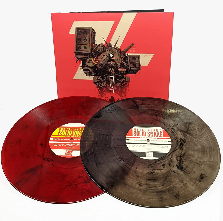 Metal Gear 2 Solid Snake Video Game Soundtrack Exclusive Limited Edition Red and Clear w/ Black Smoke Colored Vinyl LP x2