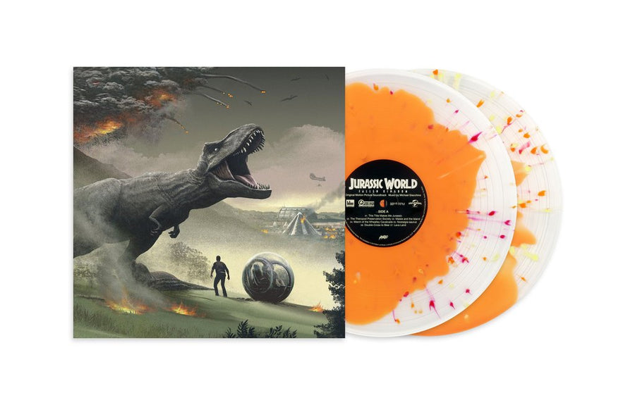 Michael Giacchino ‎- Jurassic World Fallen Kingdom OST Clear Orange Red Splatter Vinyl 2Lp_Record