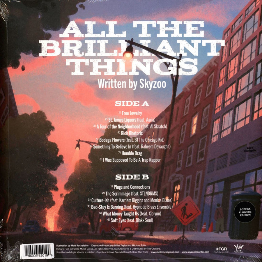 Skyzoo - All The Brilliant Things Exclusive White Color Vinyl LP Limited Edition #300 Copies