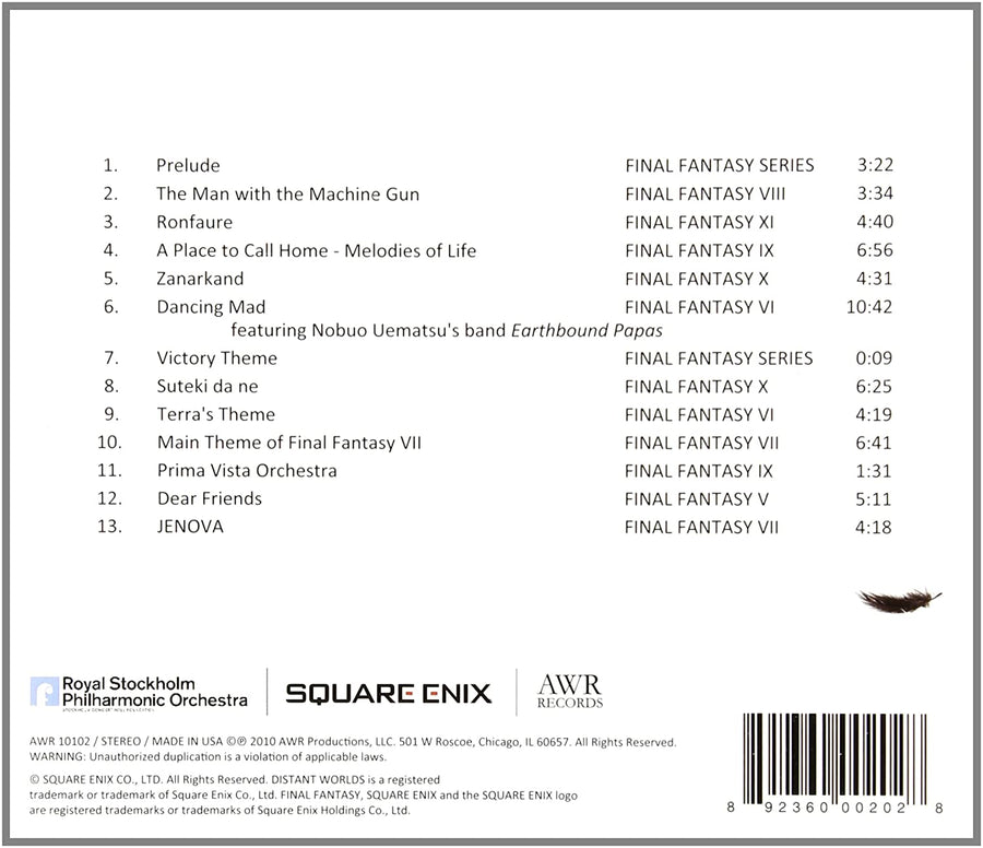 Distant Worlds II: More Music From Final Fantasy CD Album