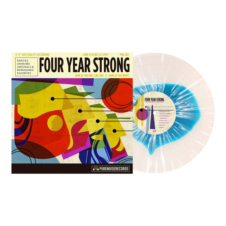 Four Year Strong - Some Of You Will Like This Exclusive Blue Jay In Clear W/ Silver Splatter Vinyl LP Record