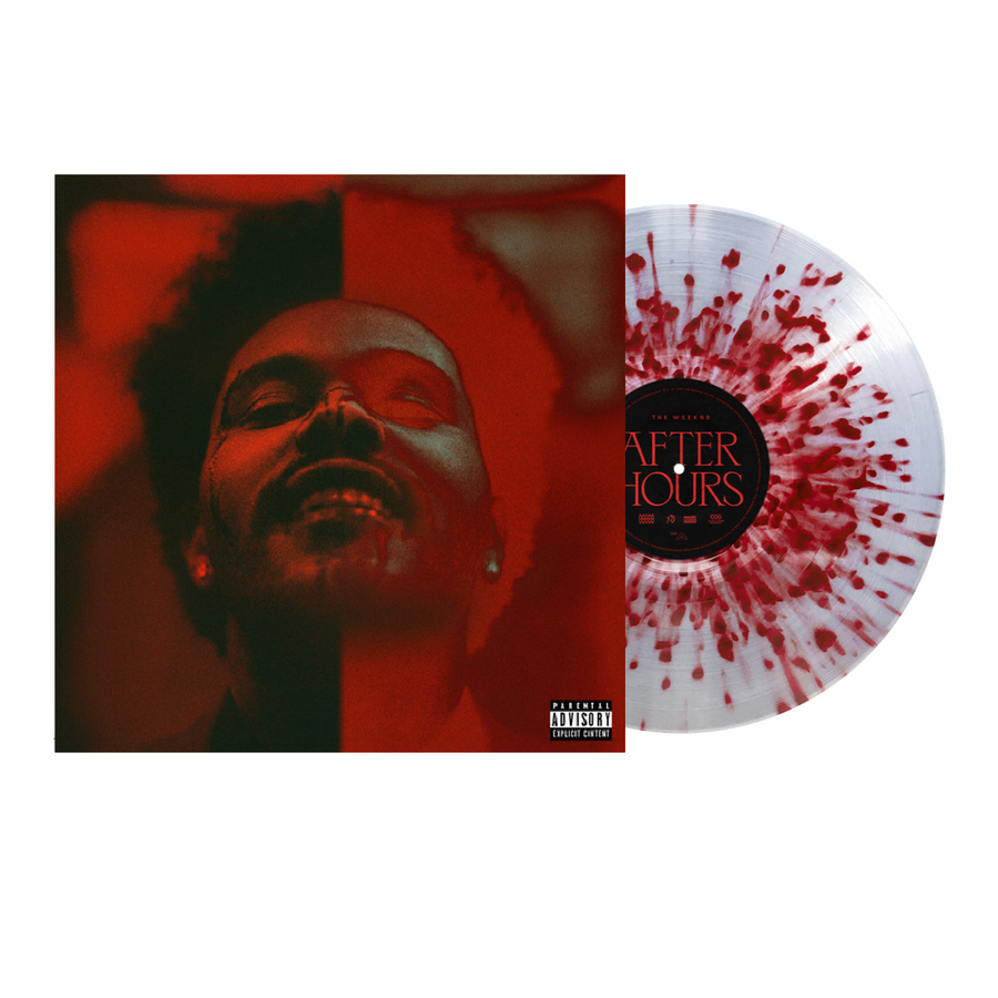 The Weeknd - After Hours Deluxe Edition Exclusive Clear w/ Red (Blood) Splatter Colored Vinyl LP