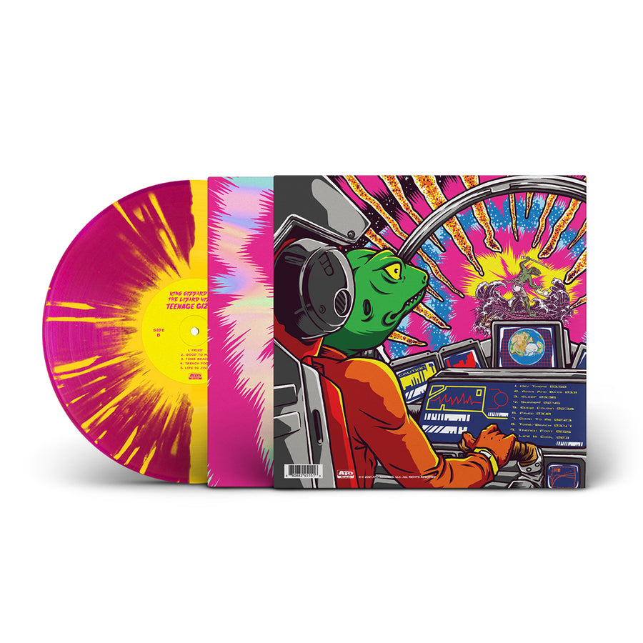 King Gizzard & The Lizard Wizard - Teenage Gizzard Yellow/Magenta Split with Yellow Splatter Vinyl LP Record