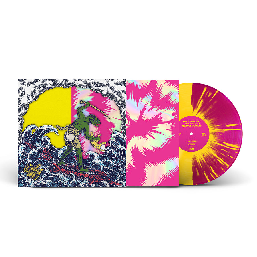 King Gizzard & The Lizard Wizard - Teenage Gizzard Yellow/Magenta Split with Yellow Splatter Vinyl LP Record