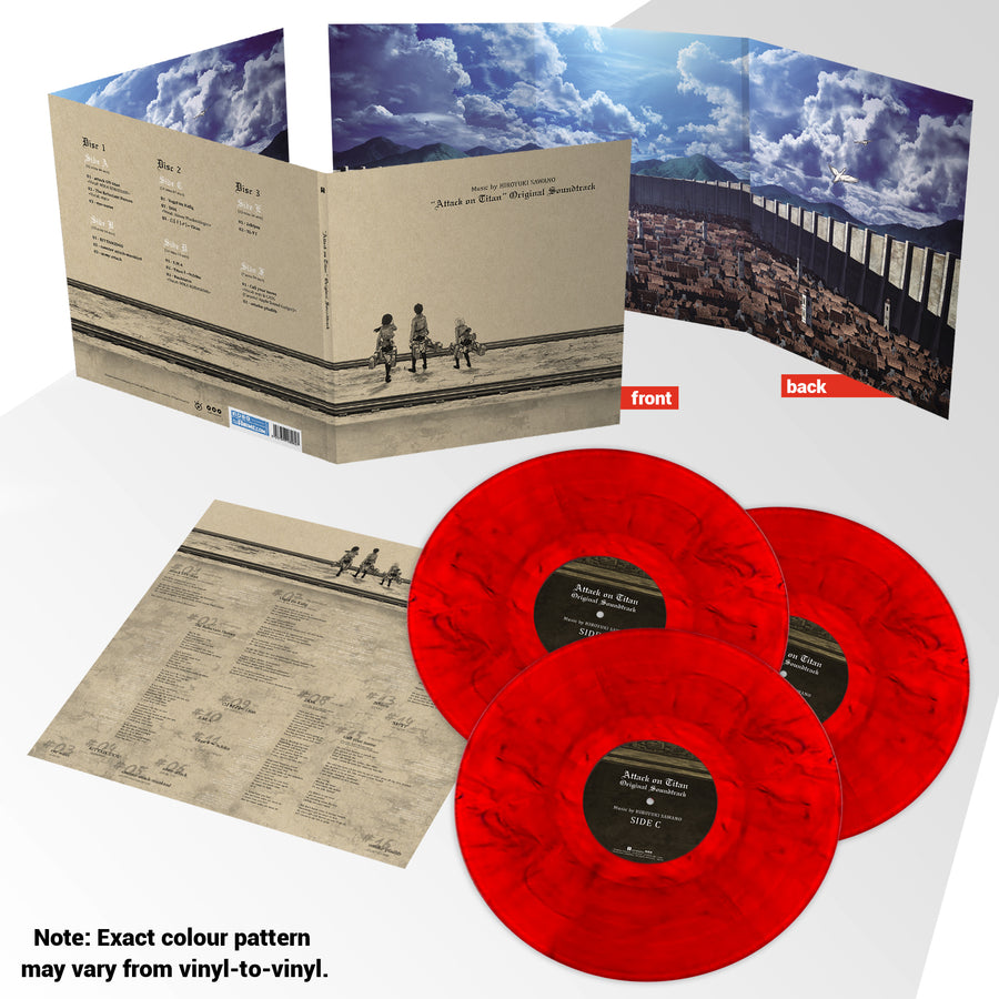 Attack On Titan Original Soundtrack Exclusive 3LP Red Marble Vinyl LP_Record