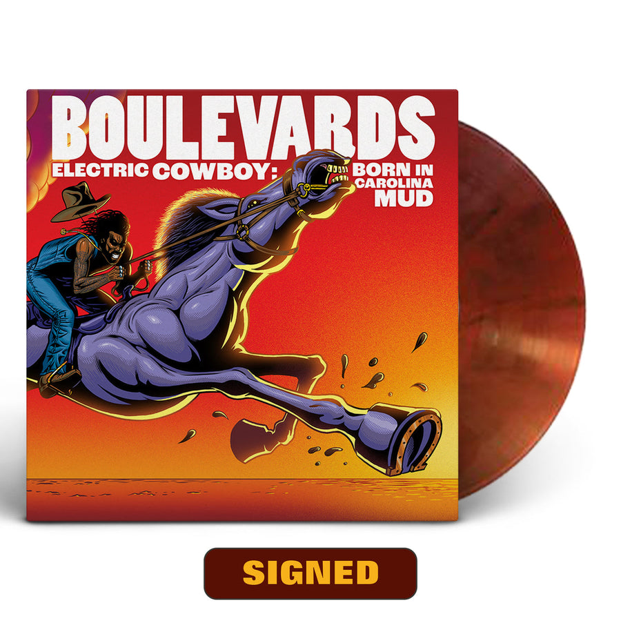 boulevards-electric-cowboy-born-in-carolina-mud-exclusive-signed-carolina-mud-color-vinyl-lp