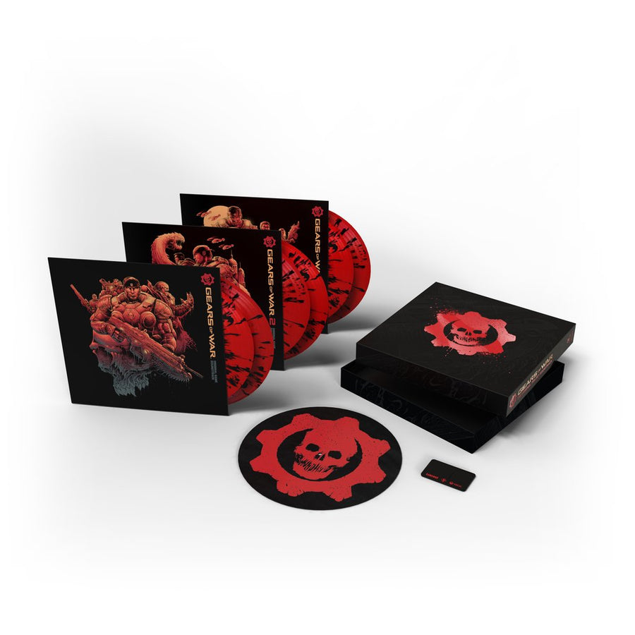 Gears Of War Original Trilogy Soundtrack Exclusive Crimson Splatter 6x LP Colored Vinyl Box