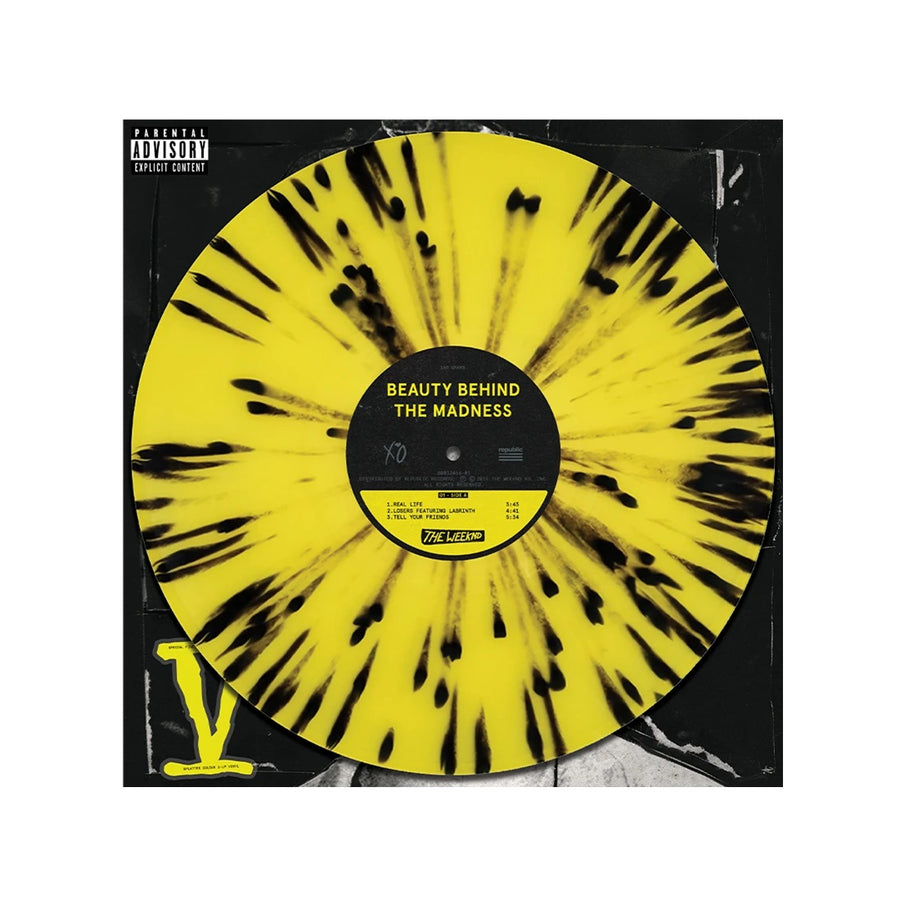 The Weeknd - Beauty Behind The Madness Exclusive Yellow With Black Splatter 2x Vinyl LP