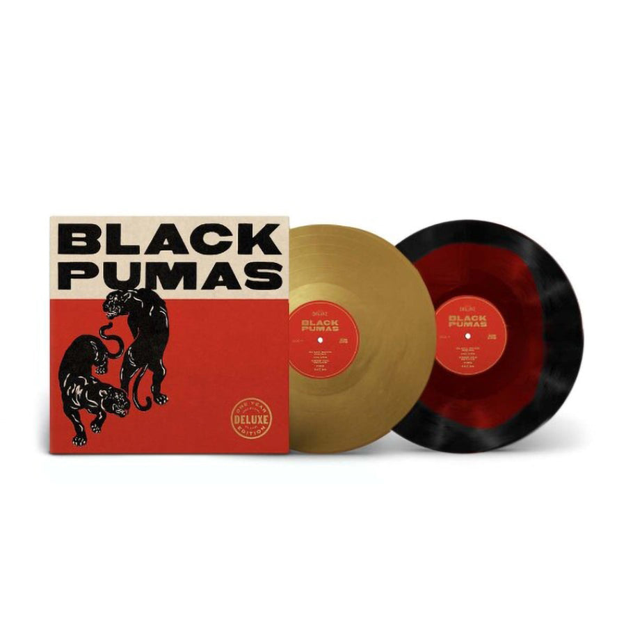 Black Pumas - Black Pumas Limited Edition Gold And Black/Red Marbled Colored Vinyl 2x LP Record