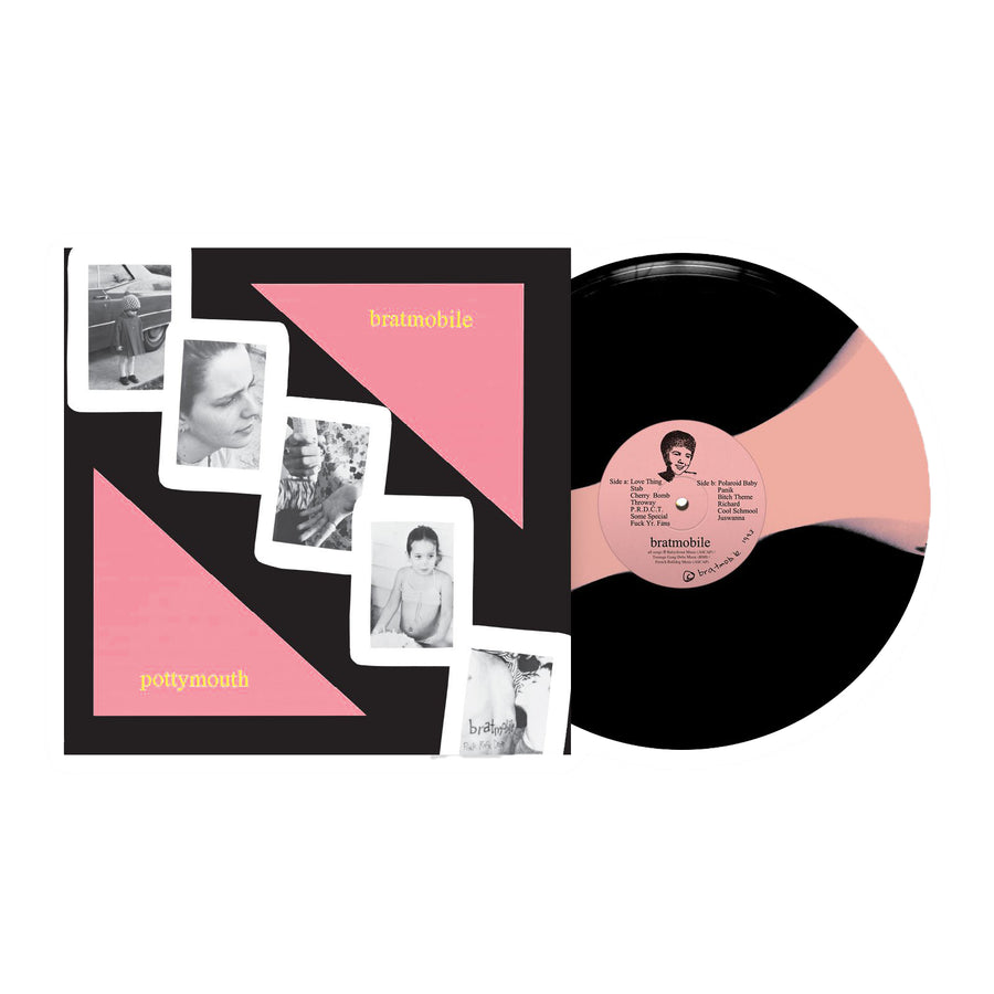 Bratmobile - Pottymouth Exclusive Limited Club Edition Black And Pink Stripe Numbered Vinyl