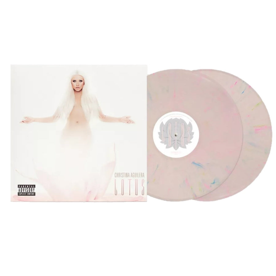 Christina Aguilera - Lotus Exclusive Marbled Pink Vinyl Limited 2x LP Record VG/NM