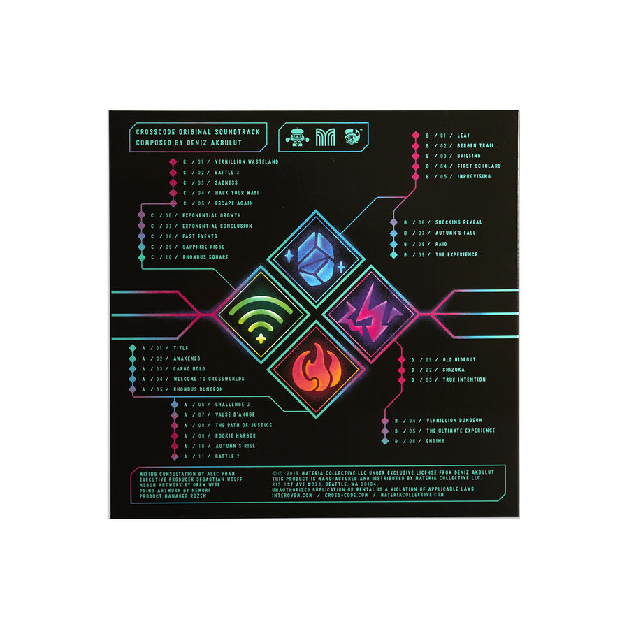 Deniz Akbulut ‎- Crosscode Original Game Soundtrack Black With Pink Blue Color-In-Color Disc Vinyl 2x LP Record VGM