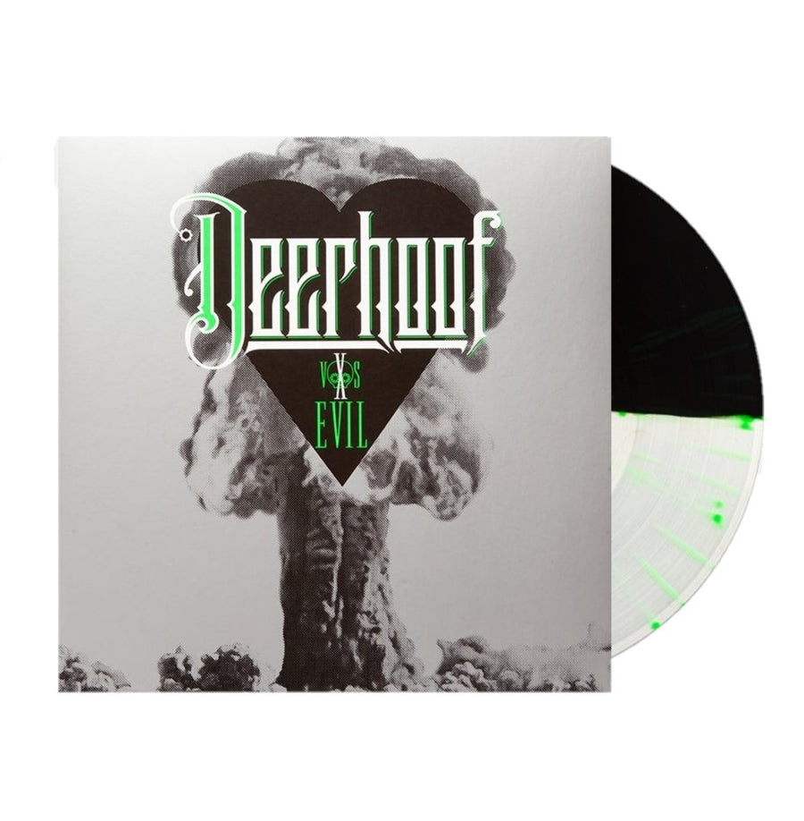 Deerhoof - Deerhoof vs. Evil Exclusive Limited Edition Black & Clear Split With Neon Green Splatter Vinyl LP Record
