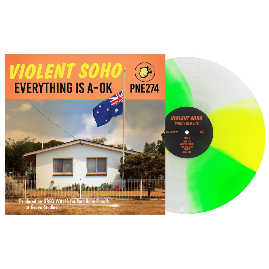 Violent Soho - Everything Is A-Ok Exclusive Yellow-Green Twist Vinyl LP Record