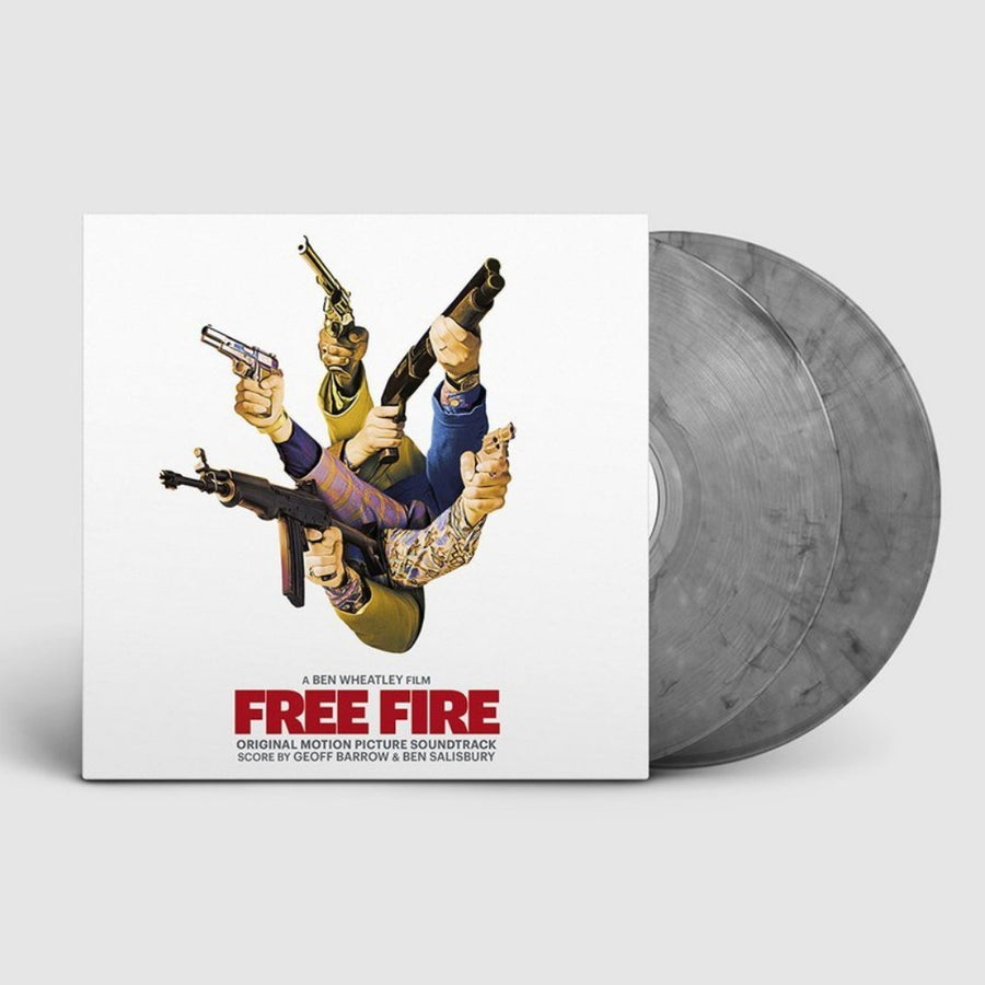 Free Fire Original Motion Picture Soundtrack Silver With Black And White Smoke Vinyl LP Geoff Barrow & Ben Salisbury