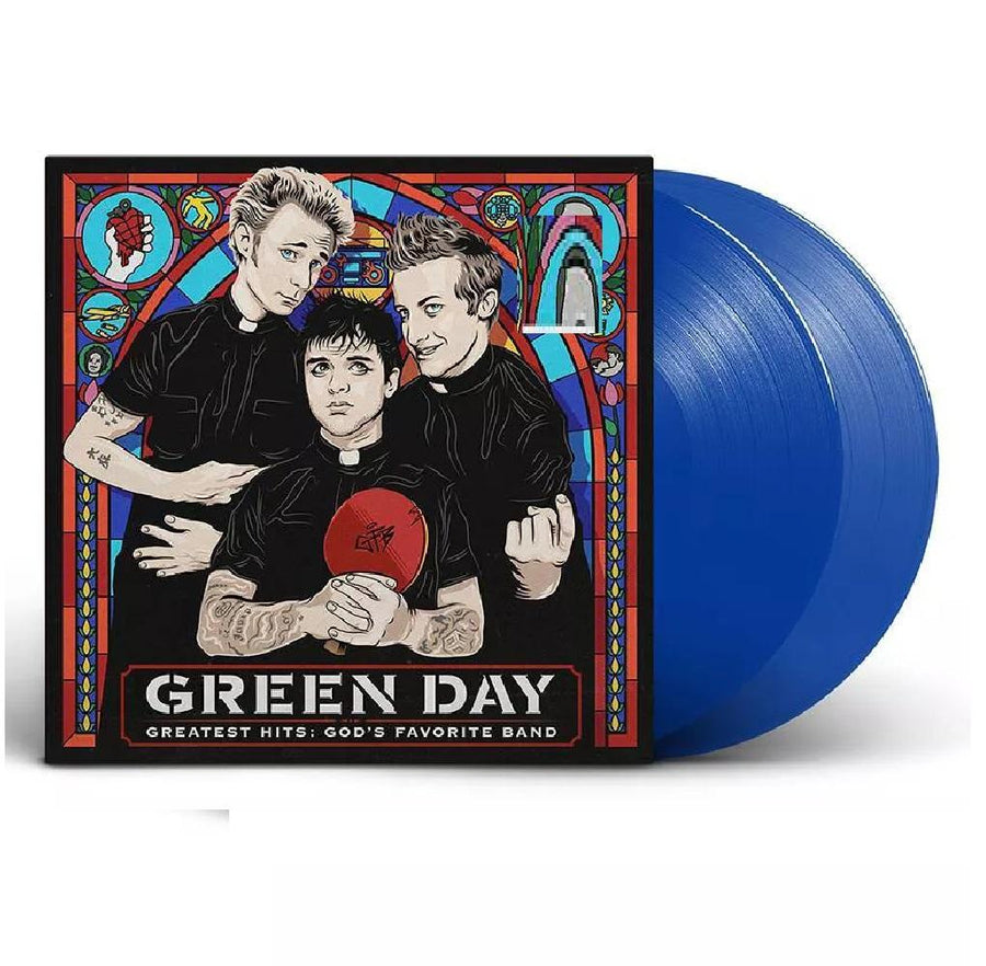 Green Day - Greatest Hits Gods Favorite Band Exclusive Limited Blue Vinyl 2xLP Record