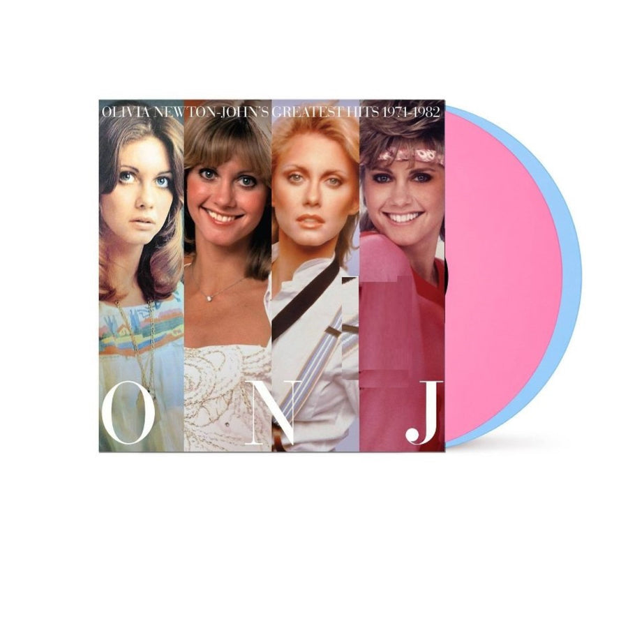 Olivia Newton John's - Greatest Hits 1971-1982 Exclusive Pink Blue Color Vinyl LP Record Limited Edition