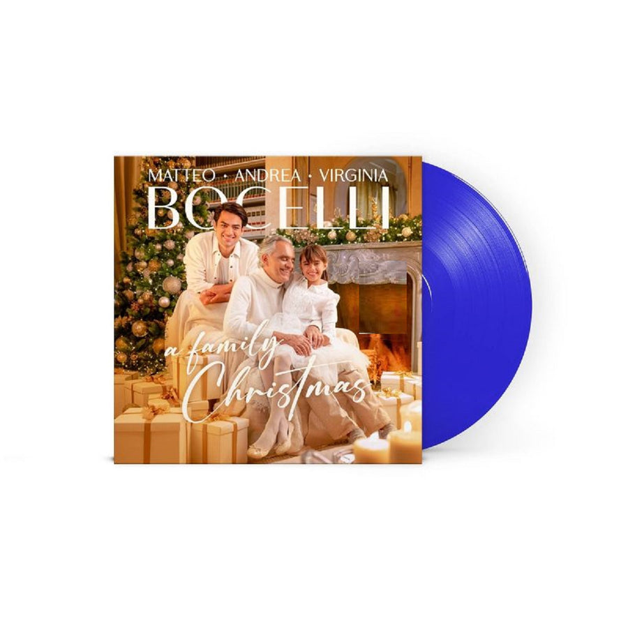 Andrea, Matteo, Virgina Bocelli - A Family Christmas Exclusive Blue Vinyl Limited Edition LP Record