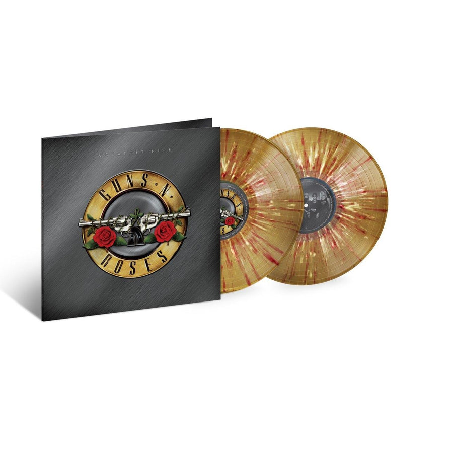 Guns N' Roses - Greatest Hits Exclusive Limited Edition Gold With Red/White Splatter Vinyl 2x LP Record