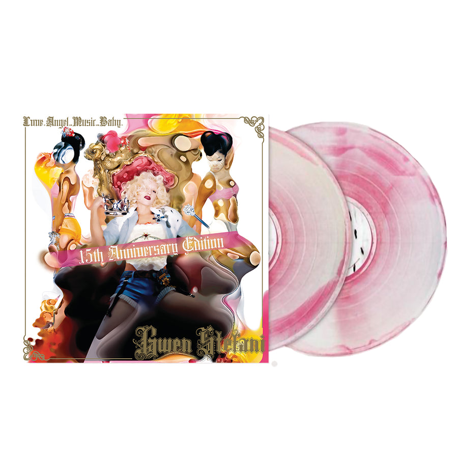 Gwen Stefani - Love Angel Music Baby 15Th Anniversary Limited Edition Exclusive Pink White Swirled Vinyl Album 2LP Record